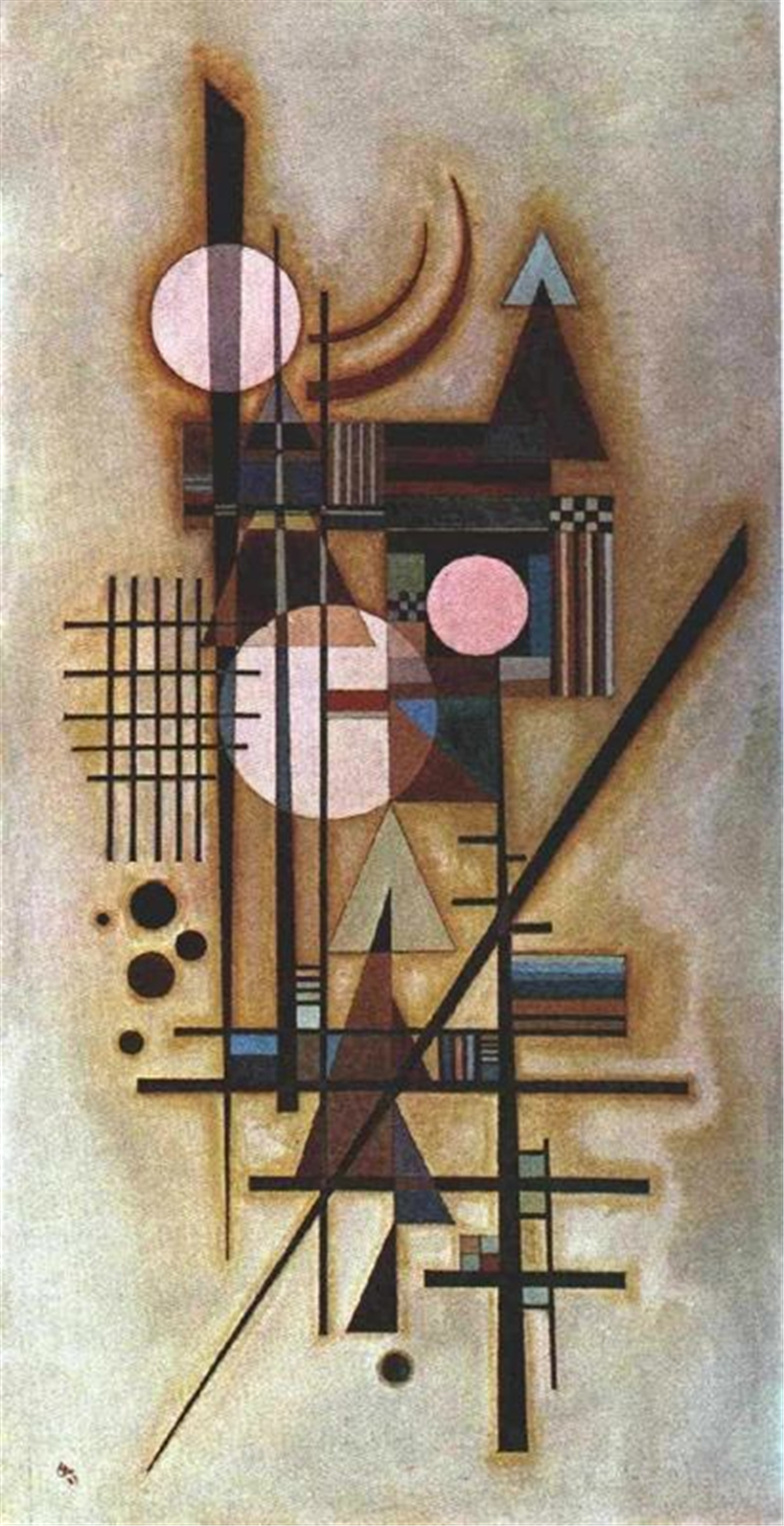 Softened Construction 1927 Wassily Kandinsky Oil Painting